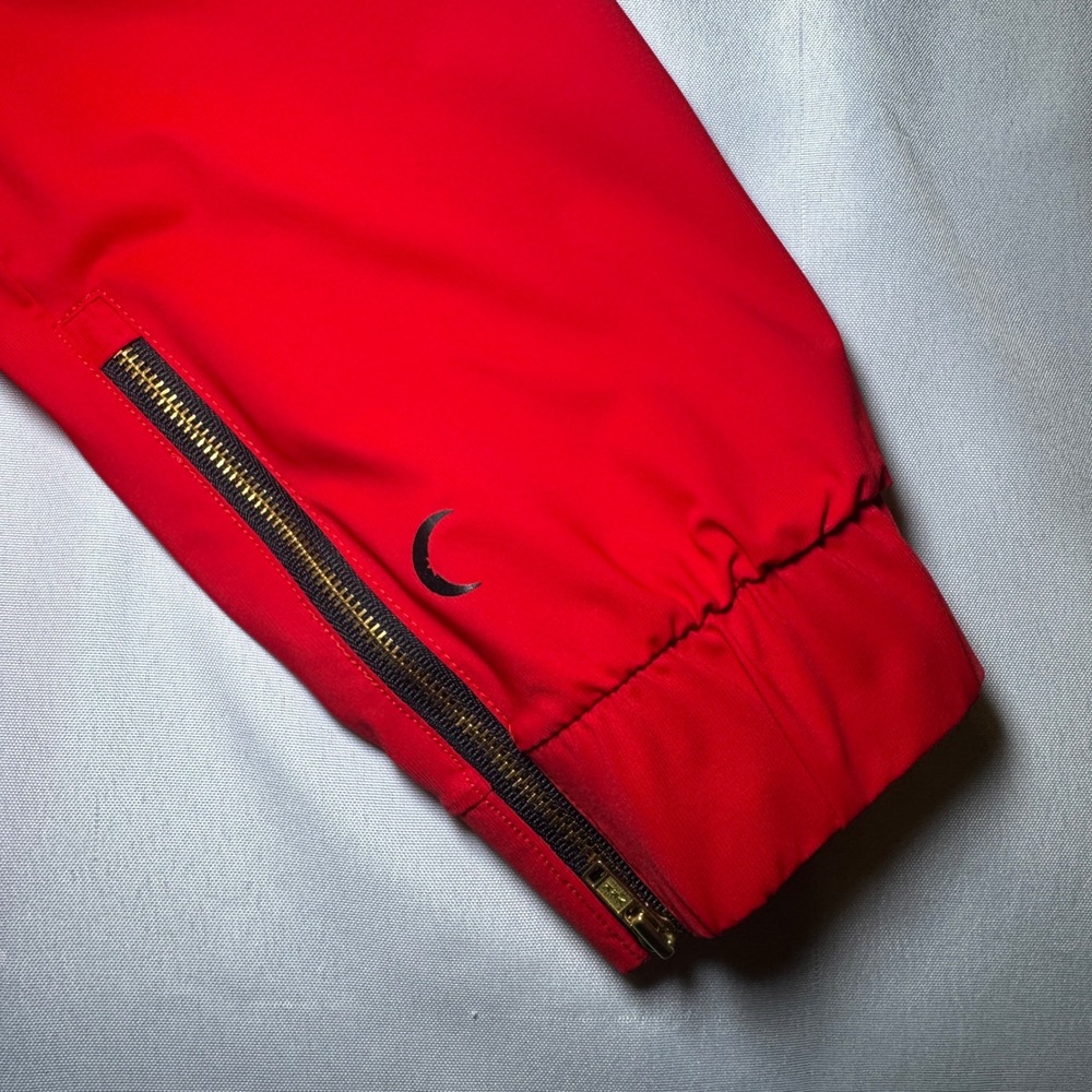 Zyia Active Red Unwind Joggers Size S Gold Ankle Zip Stretch Pants Zipper - Picture 7 of 8
